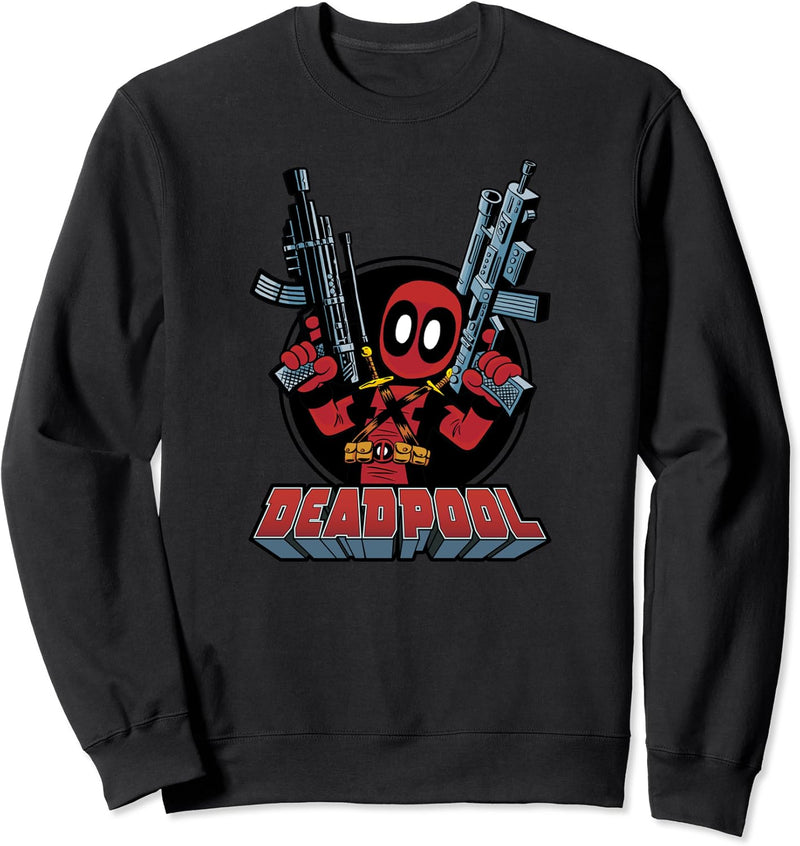 Marvel Deadpool Cartoon Guns Sweatshirt