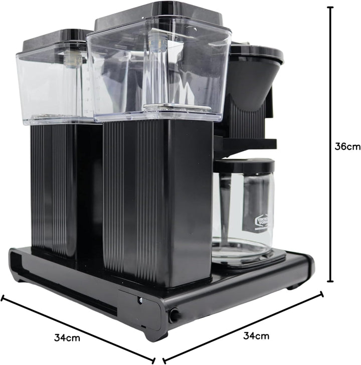 Moccamaster KBG744 Filter Kaffee Maschine Glas, 2 x 1.25 Liter, 59367, Schwarz