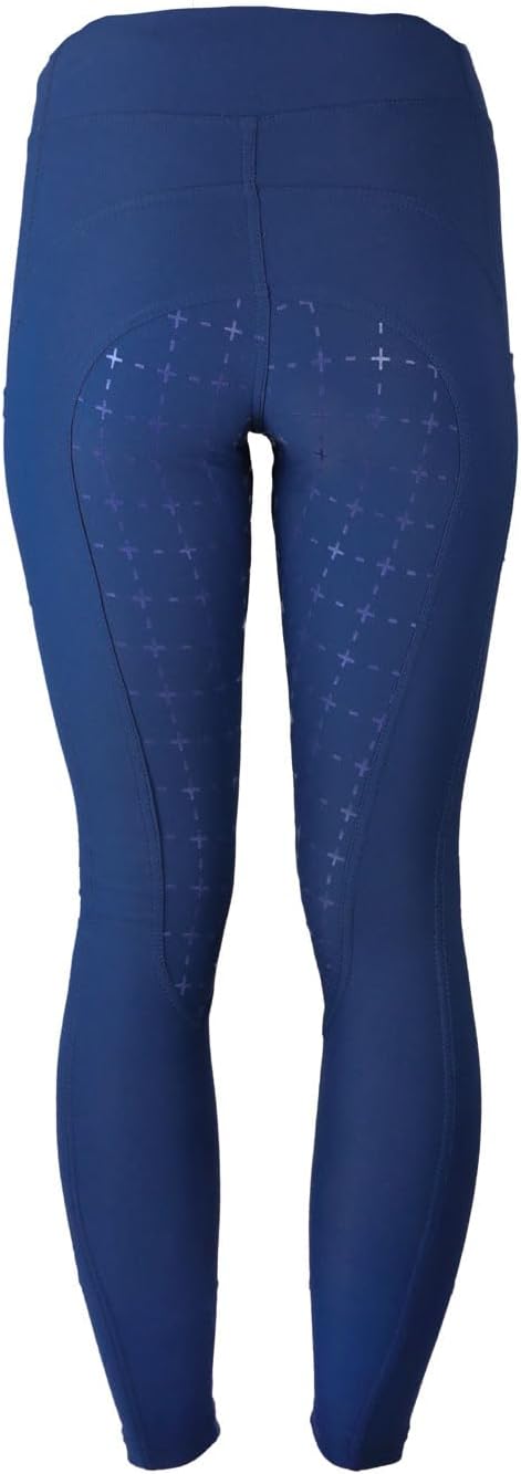 MS-Trachten Reitleggings Kinder Silikonvollbesatz mit Handytasche Reithose Mädchen Tessa 146-152 Dun