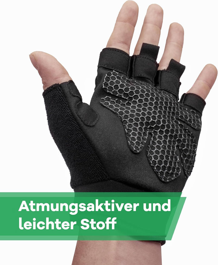 NetroxSports - atmungsaktive Sporthandschuhe mit extra Grip - Krafttraining, Fahrrad Fahren Fitness