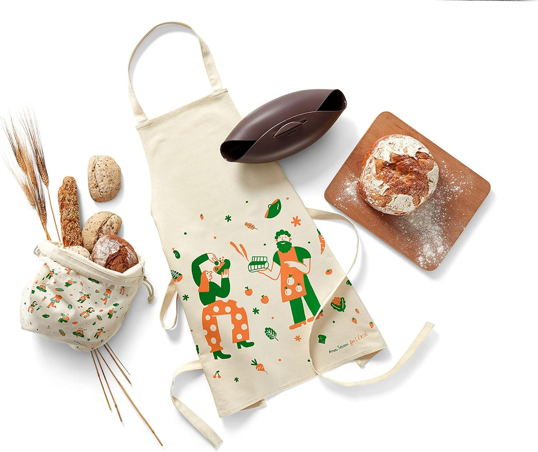 Home Baker Kit Brotbackschale + Schürze + Tasche, Brotbackschale + Schürze + Tasche