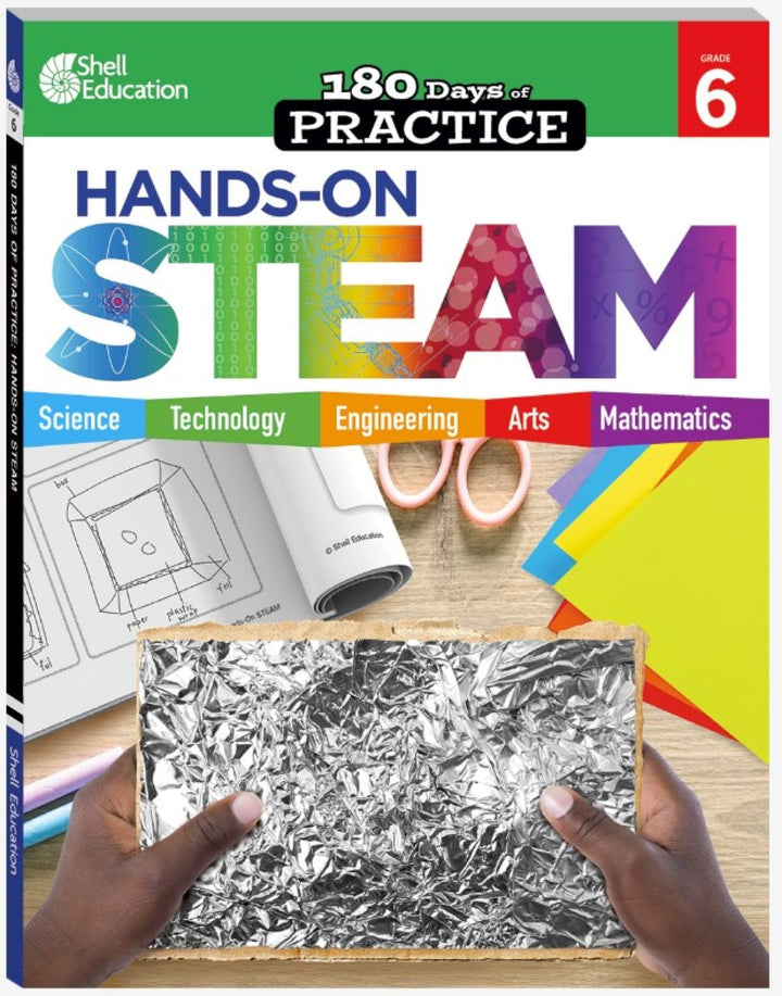 180 Days: Hands-On STEAM: Grade 6 (180 Days of Practice), Paperback