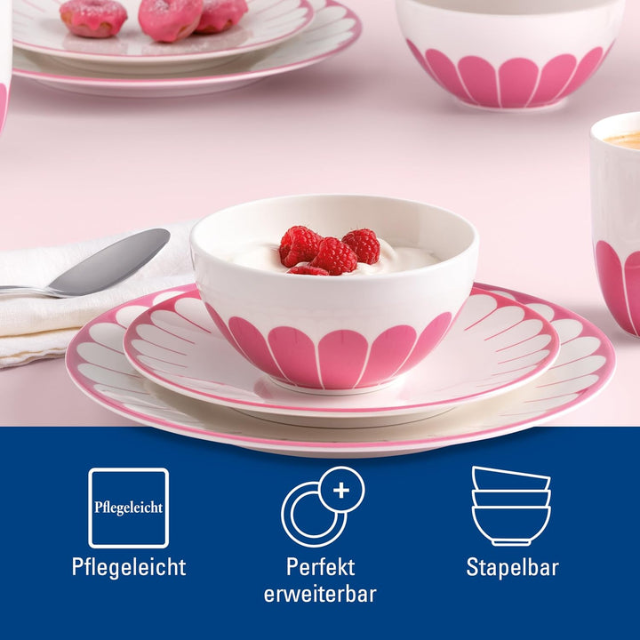 Villeroy & Boch - Fleur cassis Frühstücksteller pink, Spülmaschinenfest, Mikrowellensicher, Dessertt