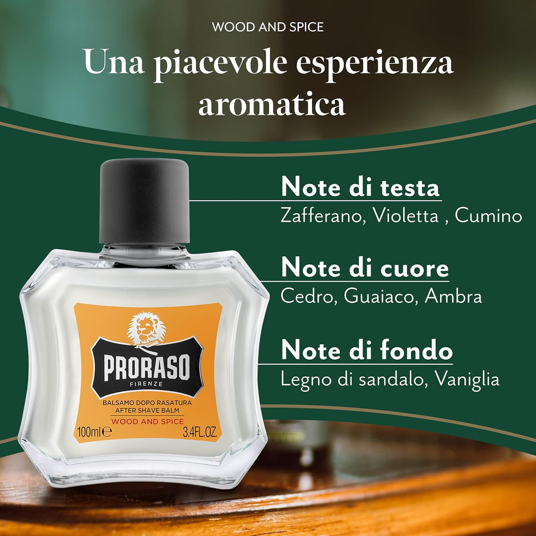 Proraso Wood and Spice After Shave Balsam, 100 ml Single, Single