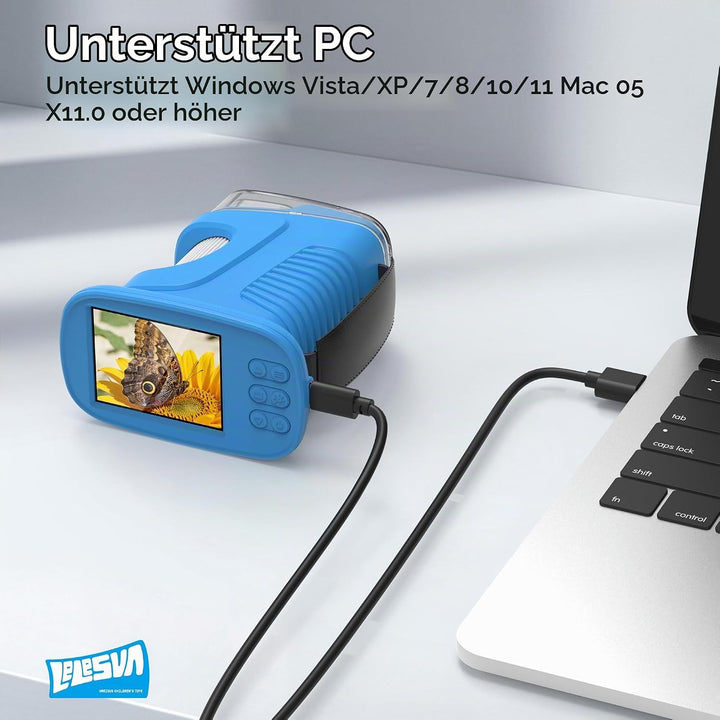 2,4-Zoll-Display-4K-Mikroskop für Kinder Tragbares Mini-Taschenmikroskop (1000-fache Vergrösserung)