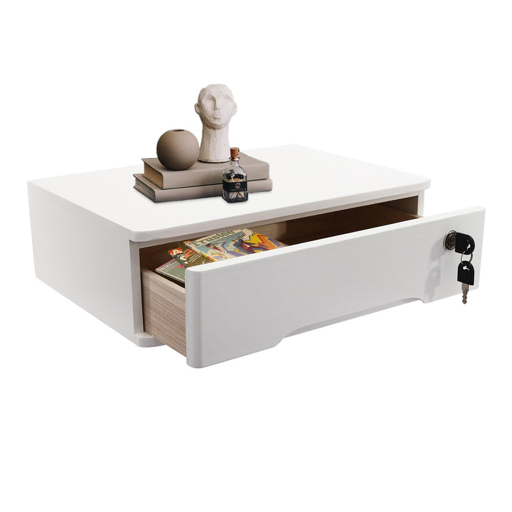 1 Schicht Desktop Storage Box, Desktop Storage Box mit abschliessbarer Schublade, Bürobedarf Schubla