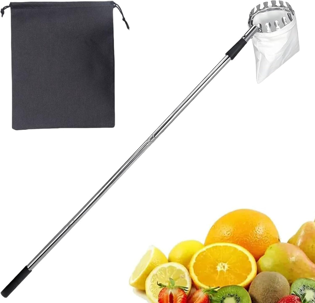 Teleskop Obstpflücker | Höhenverstellbarer Obstpflücker Mit Teleskopstiel,Edelstahl-Greifer Mit Vers