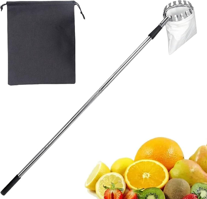 Teleskop Obstpflücker | Höhenverstellbarer Obstpflücker Mit Teleskopstiel,Edelstahl-Greifer Mit Vers