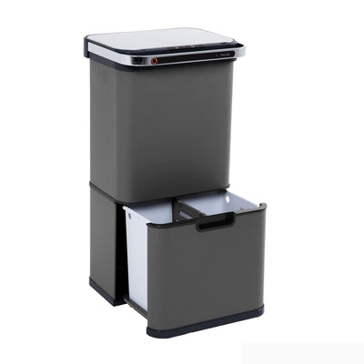 SVITA Sensor-Mülleimer 60L Aktivkohle- und Selbstreinigungs-Funktion Grau, Grau