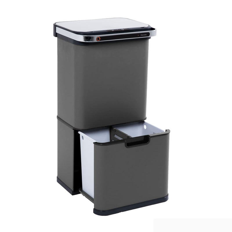 SVITA Sensor-Mülleimer 60L Aktivkohle- und Selbstreinigungs-Funktion Grau, Grau