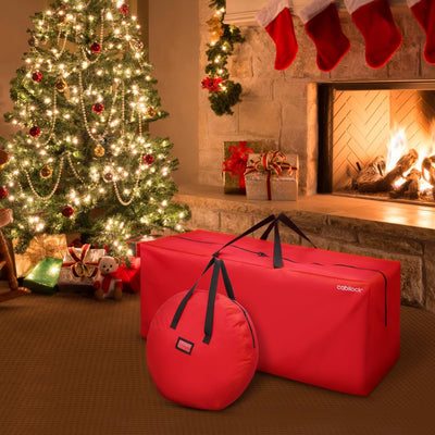 Cabilock Weihnachtsbaum Tasche Weihnachtliche Kränze Girlanden Aufbewahrungstasche für Weihnachten s