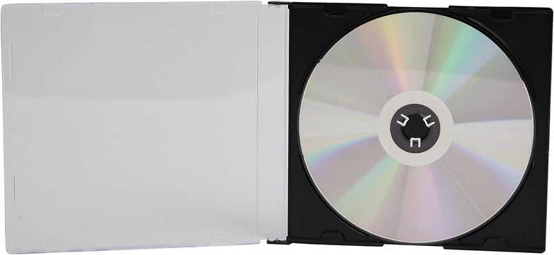 CD- / DVD-Hülle für 1 CD / DVD, 5.2 mm, transparent mit schwarzer Schale, 100 Stück
