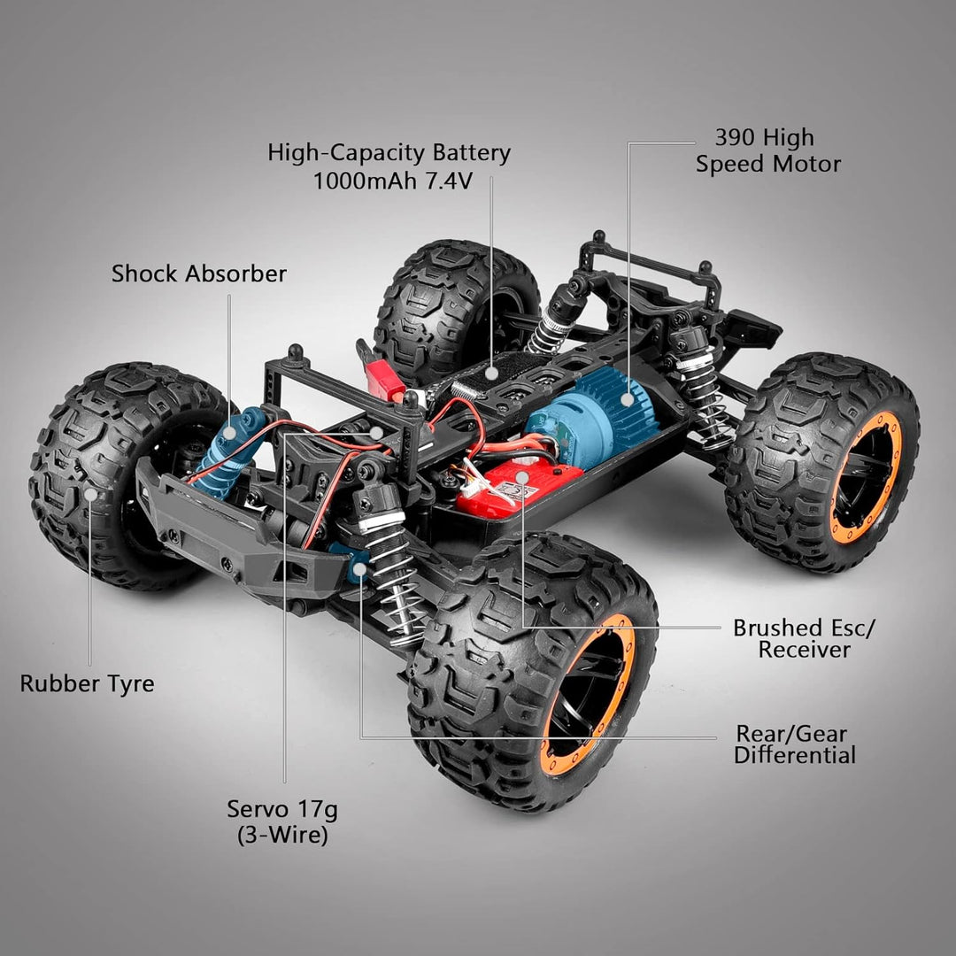 HAIBOXING Ferngesteuertes Auto 4WD RC Auto 1:16 36km/hHochgeschwindigkeits RC Monster Truck 2,4 GHz