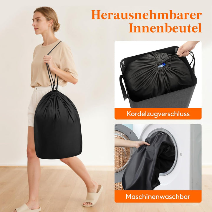 Lifewit 100L Pfandflaschen Sammelbehälter mit Deckel, Gross Pfandflaschen Aufbewahrung, Behälter Lee