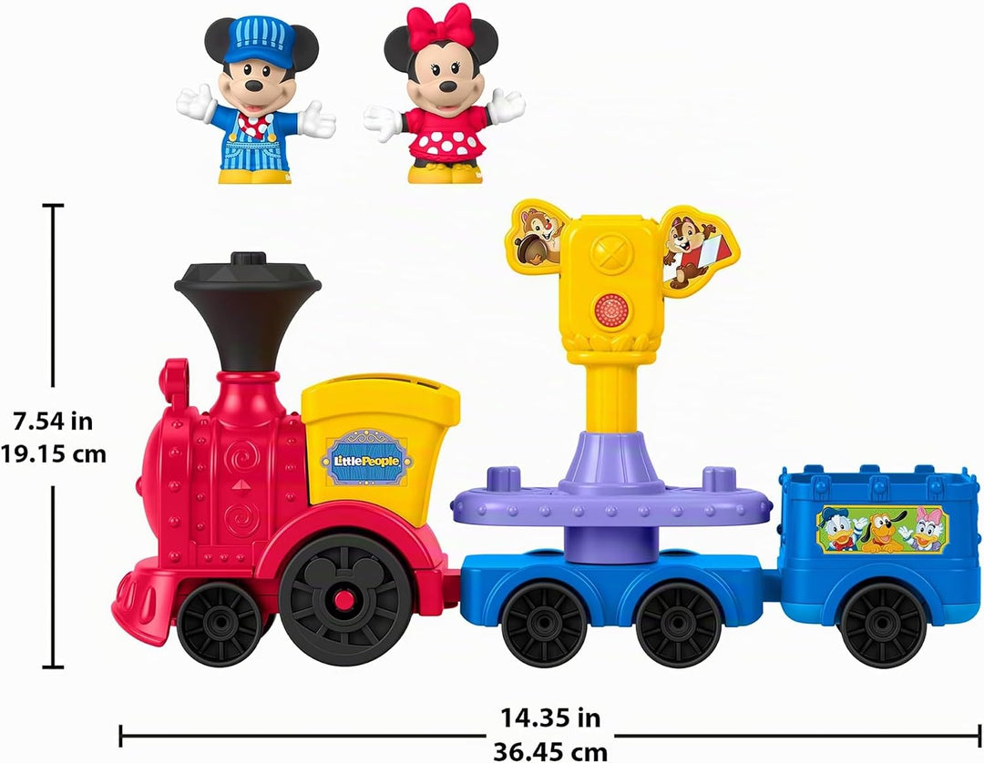 Fisher-Price Little People Kleinkindspielzeug Disney Jr Mickey &amp; Minnie Musikzug mit 2 Figuren für R