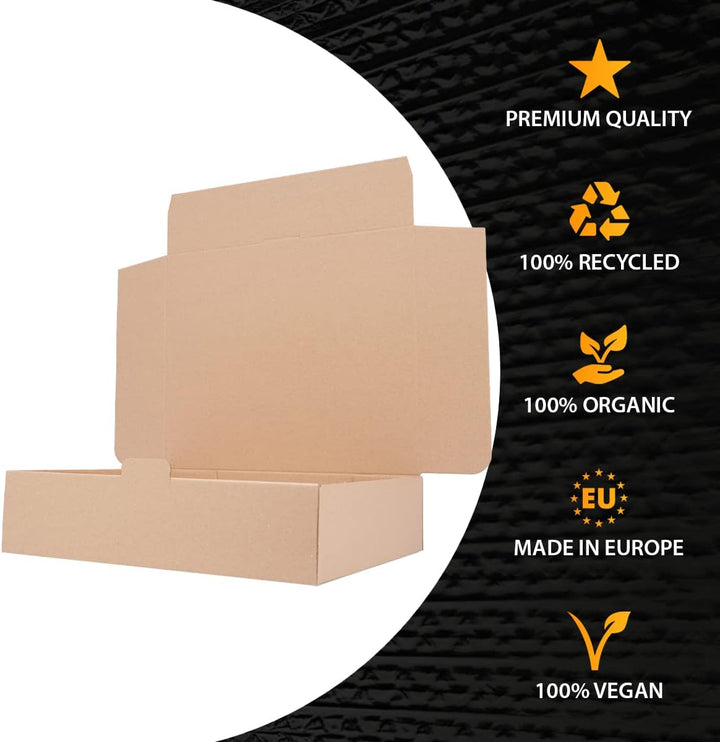 50 Faltschachteln Braun | 365 x 300 x 95mm - WP M | Versandkarton DHL Karton Hermes DPD GLS Verpacku