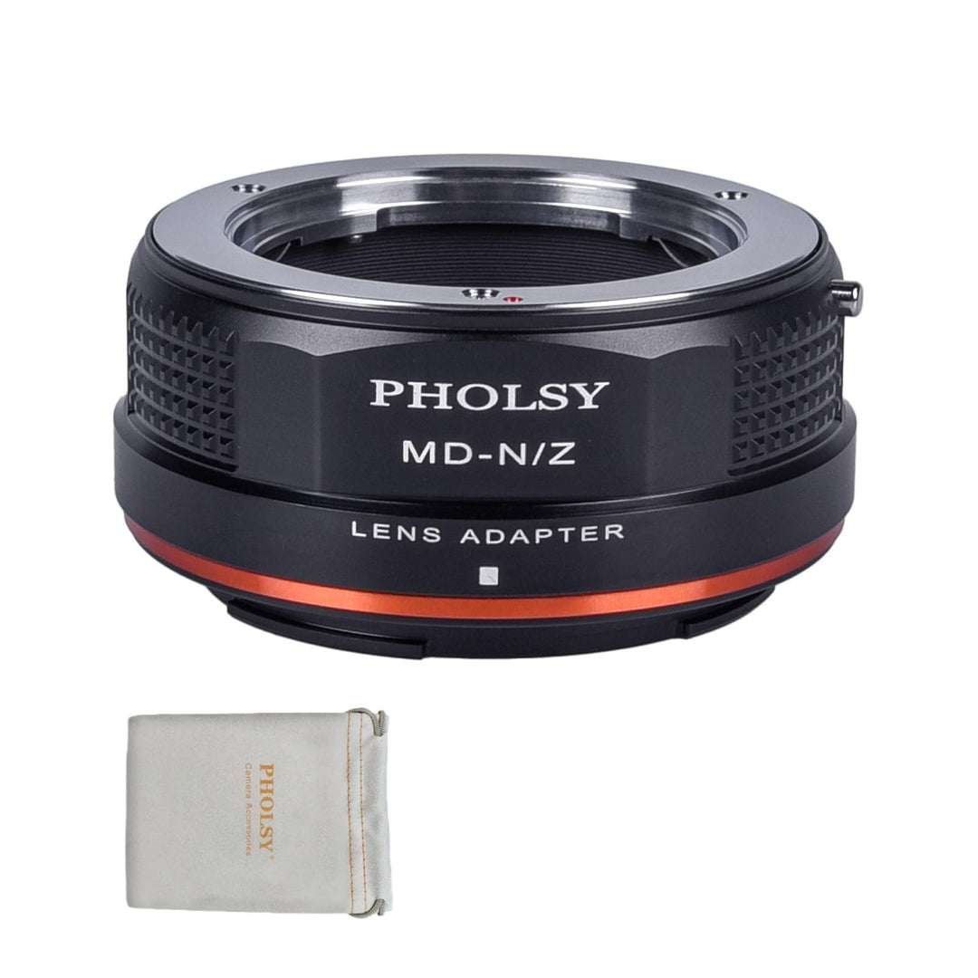 PHOLSY Manueller Objektivadapter: Kompatibel mit Minolta Rokkor MD (MC/SR) Objektiv und Nikon Z Kame