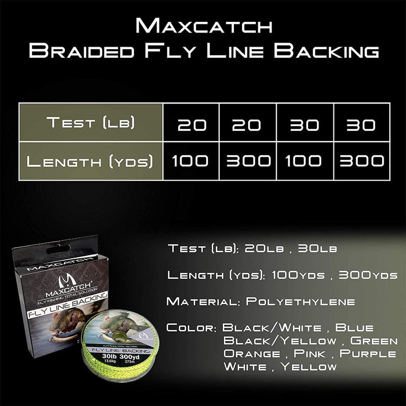 MAXIMUMCATCH Fliegenfischen Backing Fliegenfischen geflochtene Nylon Schnüre 20/30lb,100/300yards 30