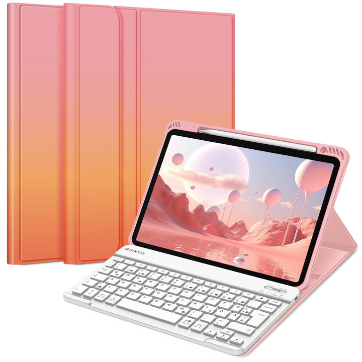 FINTIE Hülle mit Tastatur für iPad Air 11 Zoll M4/M3/M2 (2026/2025/2024), iPad Air 5./4. Gen 10,9 Zo