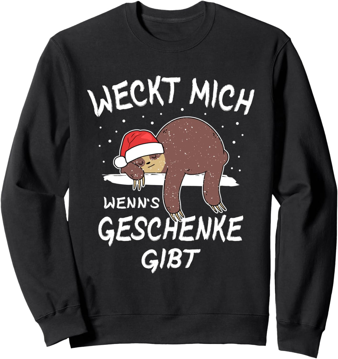 Christmas Faultier Winterschlaf Schlafanzug Weihnachten Sweatshirt