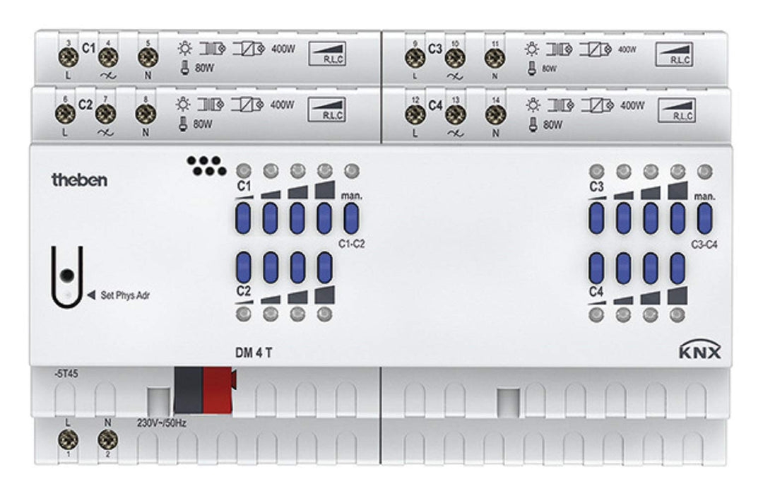 Theben 4940275 Dimmaktor DM 4 T KNX