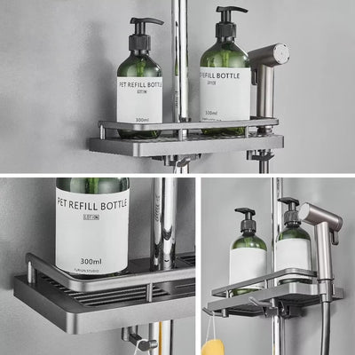 Hoomtaook Duschablage für Duschstange Dusche Caddy ohne Bohren Aufhängen Dusche Regale Zubehör Halte