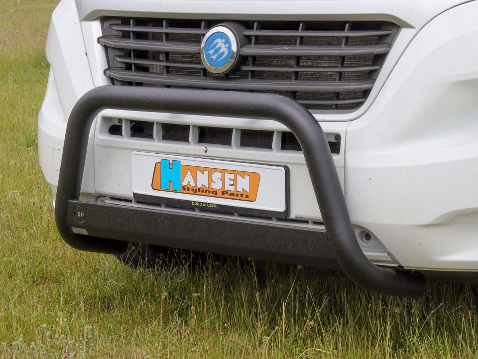 Misutonida Schwarz matter Frontschutzbügel passend für Fiat Ducato (2014-) Frontbügel Rammbügel 63mm