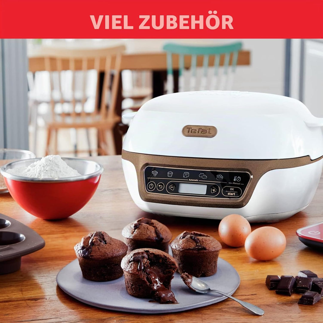 Tefal Cake Factory Smart-Kuchenmaschine, Gerät, Backen, Backen, Brotmaschine, Muffins, 4 Formen, 5 P