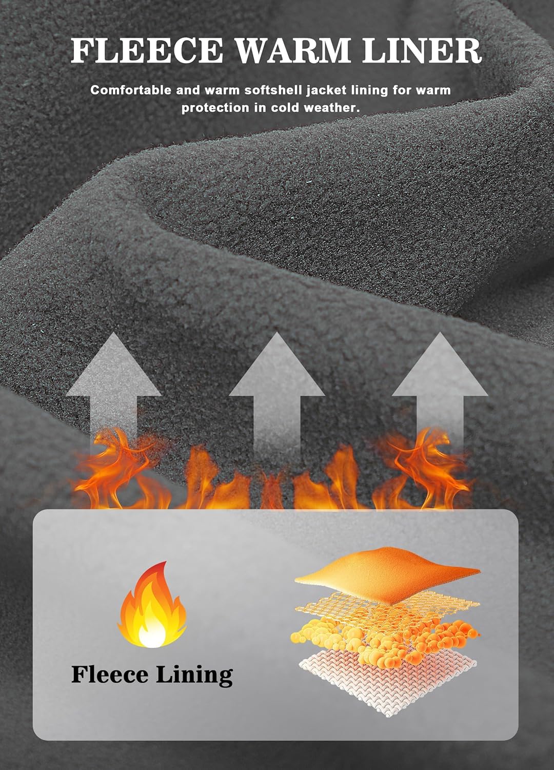 ATLASLAVA Damen Softshelljacke Wasserdichte Atmungsaktive Leichte Fleece Kapuze Übergangsjacke Laufe