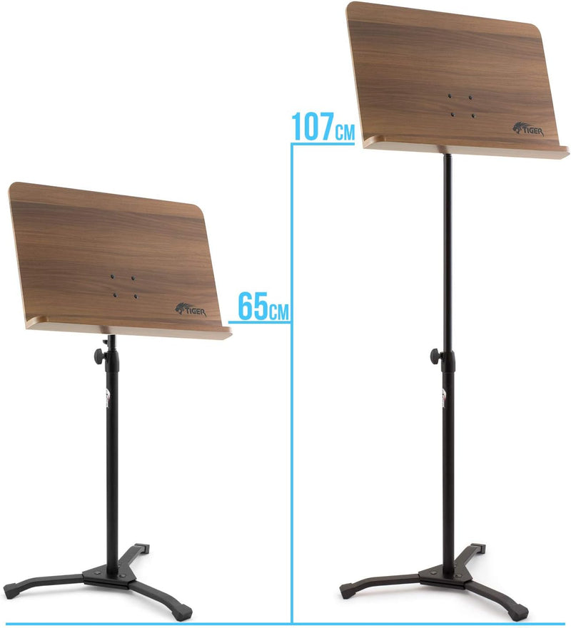 TIGER MUS35-PRO Orchester-Notenpult mit professioneller , robuster Metallbasis, ideal für Schulen, O