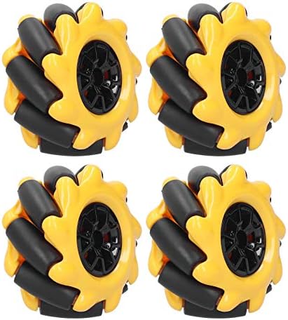 Eujgoov Mecanum-Rad, 48mm Omnidirektionales Rad Smart Robot Autozubehör DIY Spielzeugkomponenten(2 P