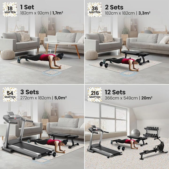 Schutzmatten Bodenschutzmatte Set Sportmatte Gymnastikmatte Puzzlematte: Puzzle Sportgeräte Matte Fi