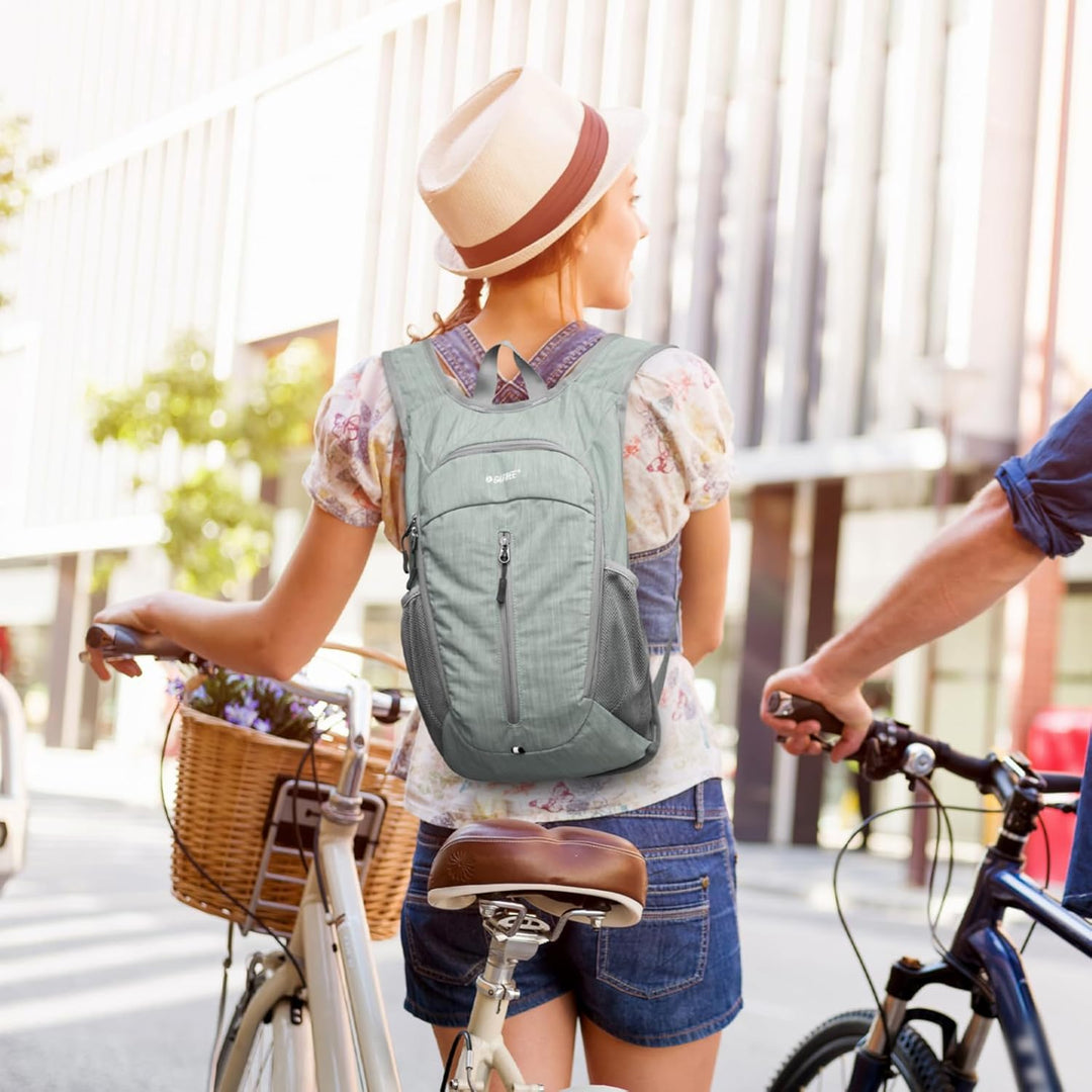G4Free Wanderrucksack, 10 l, klein, für Reisen, Wandern, Tagesrucksack, leicht, verstaubar Grau 10L,