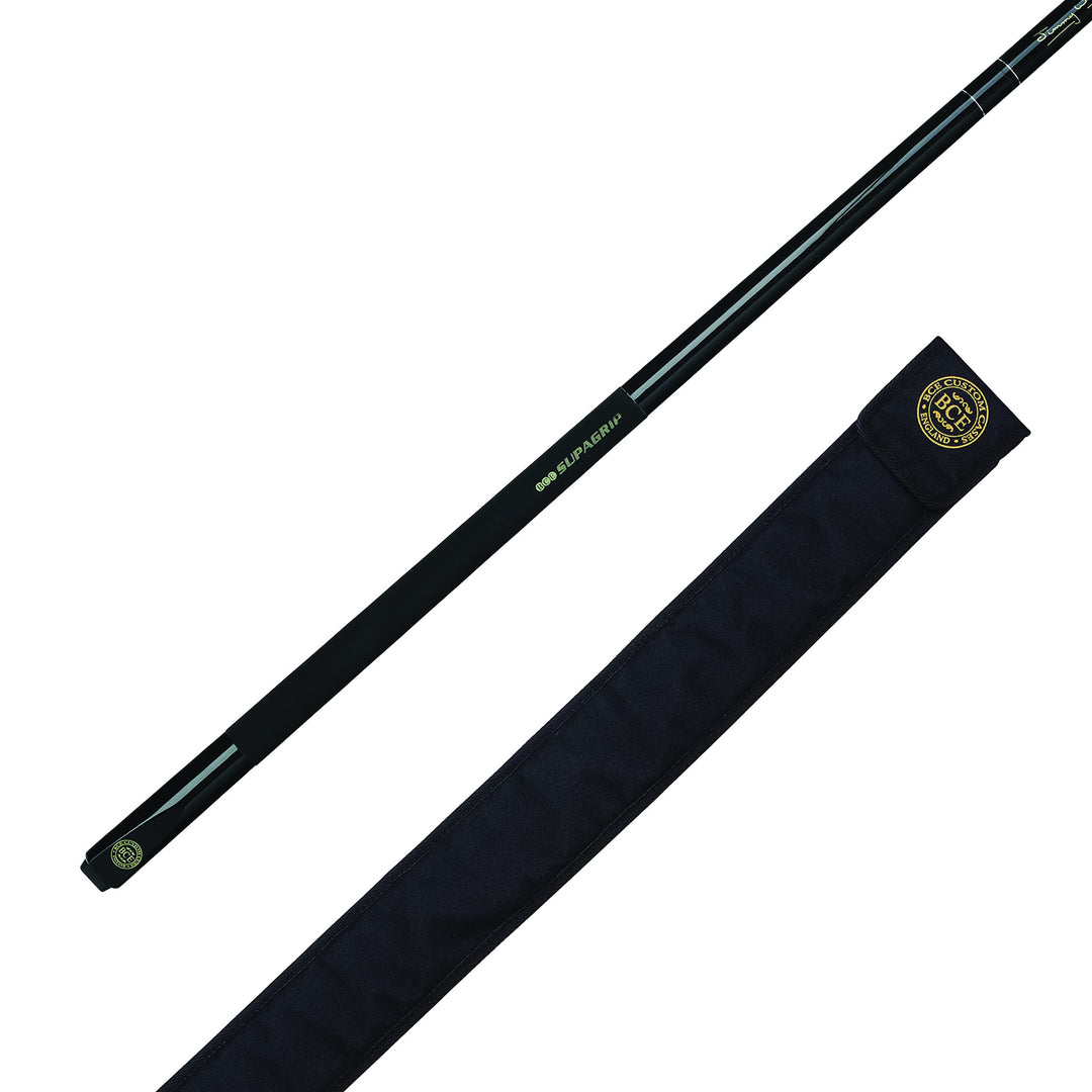 BCE Unisex-Adult 2 Piece Mark Selby Classic Case-145cm with 9.5mm Snooker English Pool Cue, Black Bu