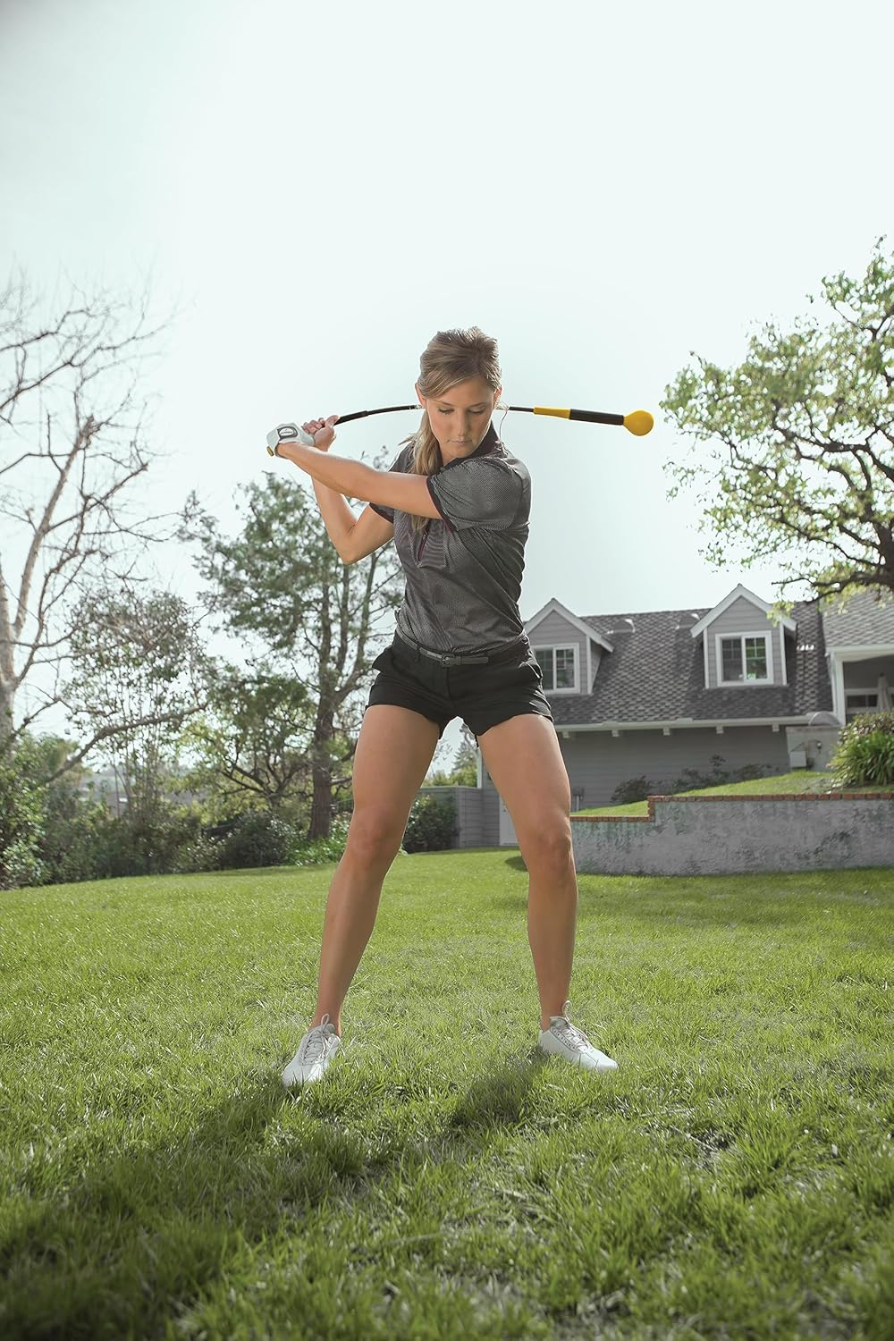 SKLZ Gold Flex, Golf Swing Trainer, Golf Accessories, Golf Training Aids, Flexible Fiberglass, Yello