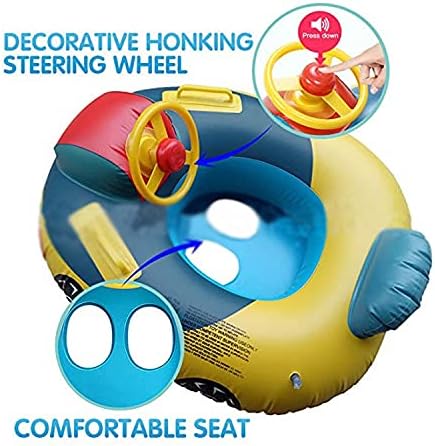 Niedlich Baby Schwimmring Aufblasbarer, Baby Auto Schwimmen Schwimmtrainer mit Lenkrad, Schwimmbad K