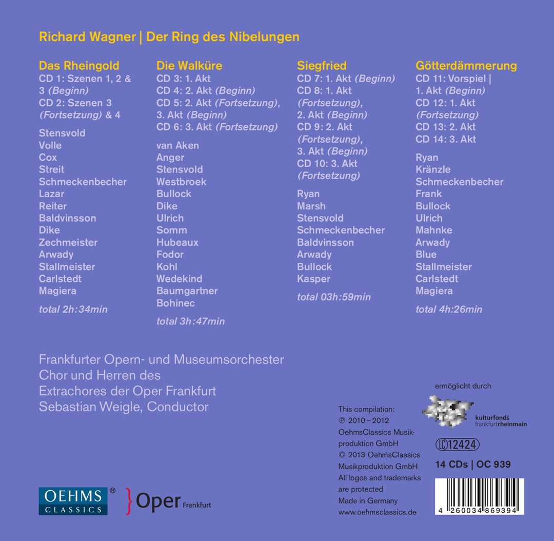 Der Ring des Nibelungen (Frankfurt), Audio-CD