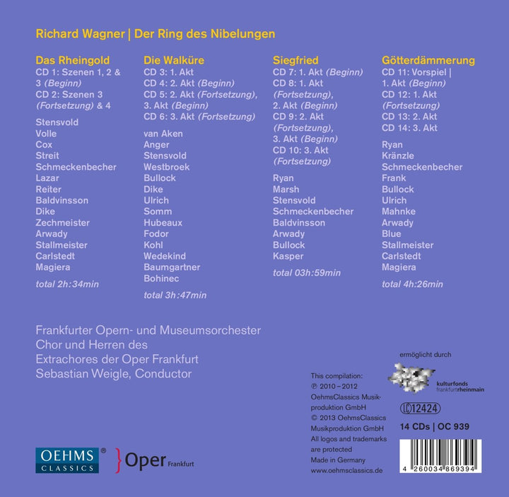 Der Ring des Nibelungen (Frankfurt), Audio-CD