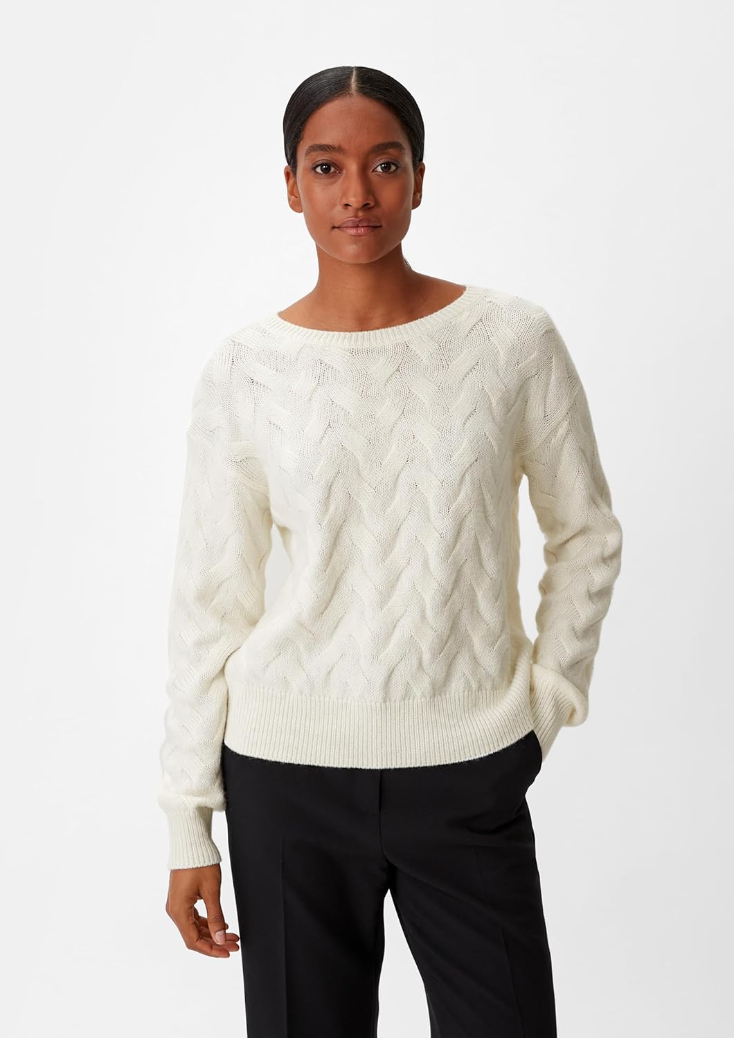 Comma Damen Pullover XL Weiss 0120, XL Weiss 0120