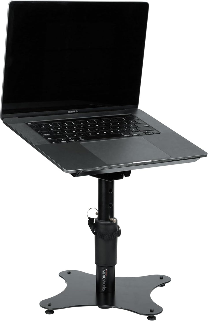 Gator Frameworks Universeller Laptop-Ständer mit höhenverstellbarer Basis und Ballastgewicht (GFWLAP