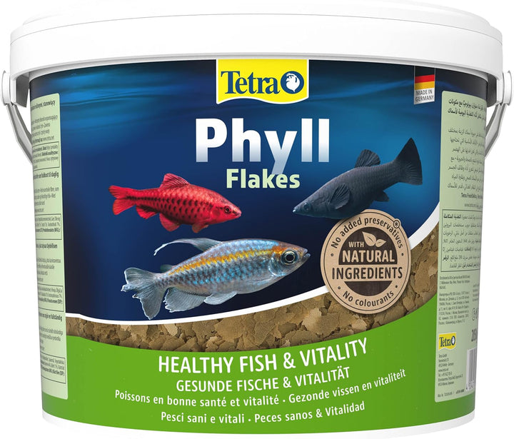 TetraPhyll Flakes - Fischfutter für alle pflanzenfressenden Zierfische, Flockenfutter mit lebenswich