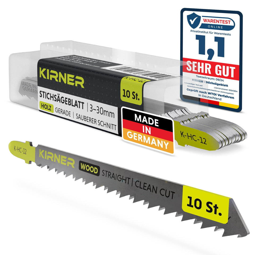 Stichsägeblätter Holz 10 Stk. [ bis zu 5x mehr Schnitte ] extrem feiner & gerader Schnitt (3-30mm) i