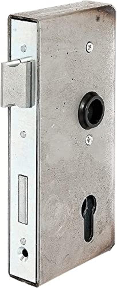 Alberts 413408 Schlosskasten | mit verzinktem Schloss | Stahl | Dornmass 55 mm | 185 x 90 x 30 mm, 1