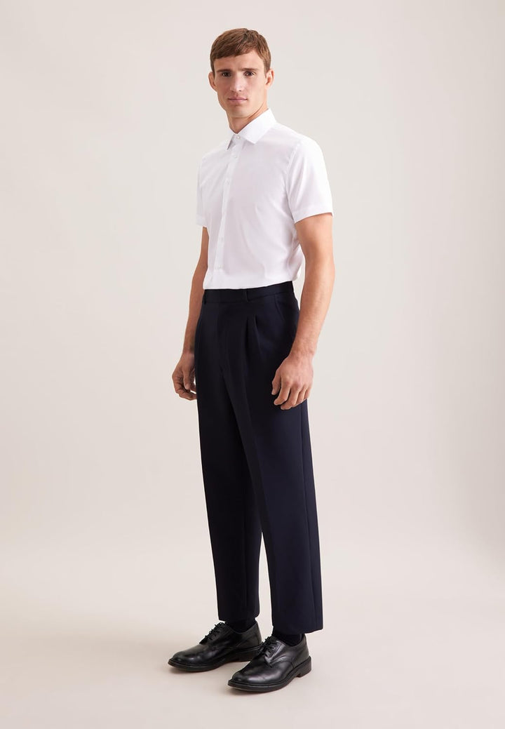 Seidensticker Herren Men Slim Shortsleeve Cotton Businesshemd 36 Weiss(676521), 36 Weiß(676521)