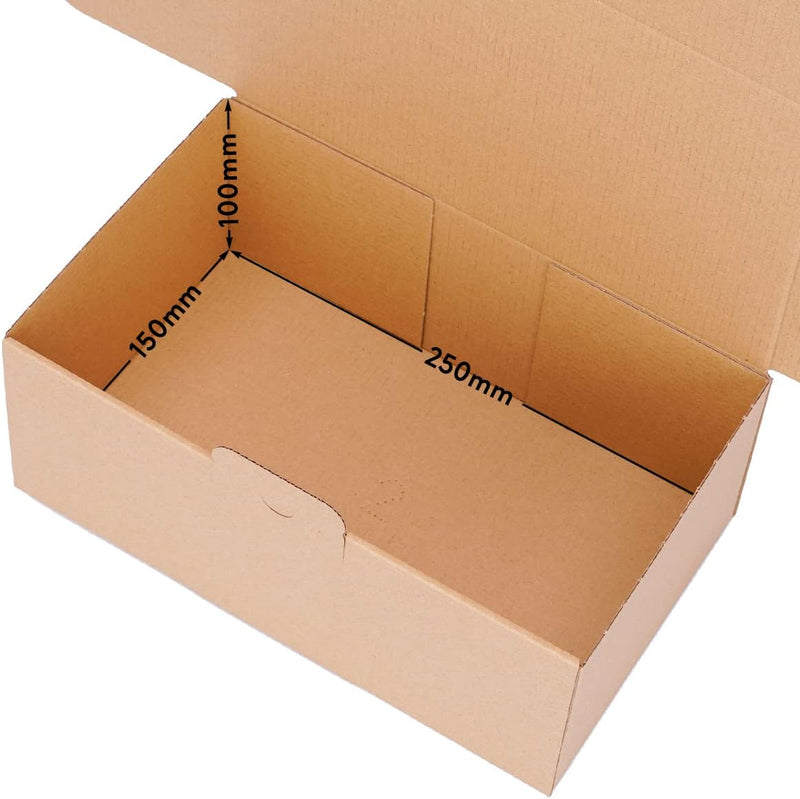 250 Versandkartons - 250 x 150 x 100 mm - kleine Kartons für Versand Faltschachteln - Grösse & Menge