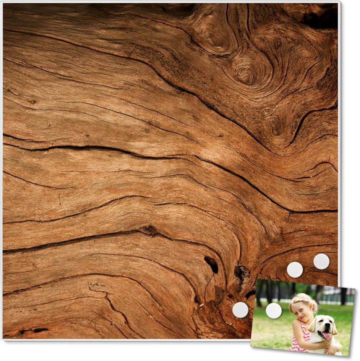 banjado Magnettafel 50 x 50 cm/Magnetwand aus Metall/Magnetpinnwand als Memoboard/Pinnwand Magnettaf