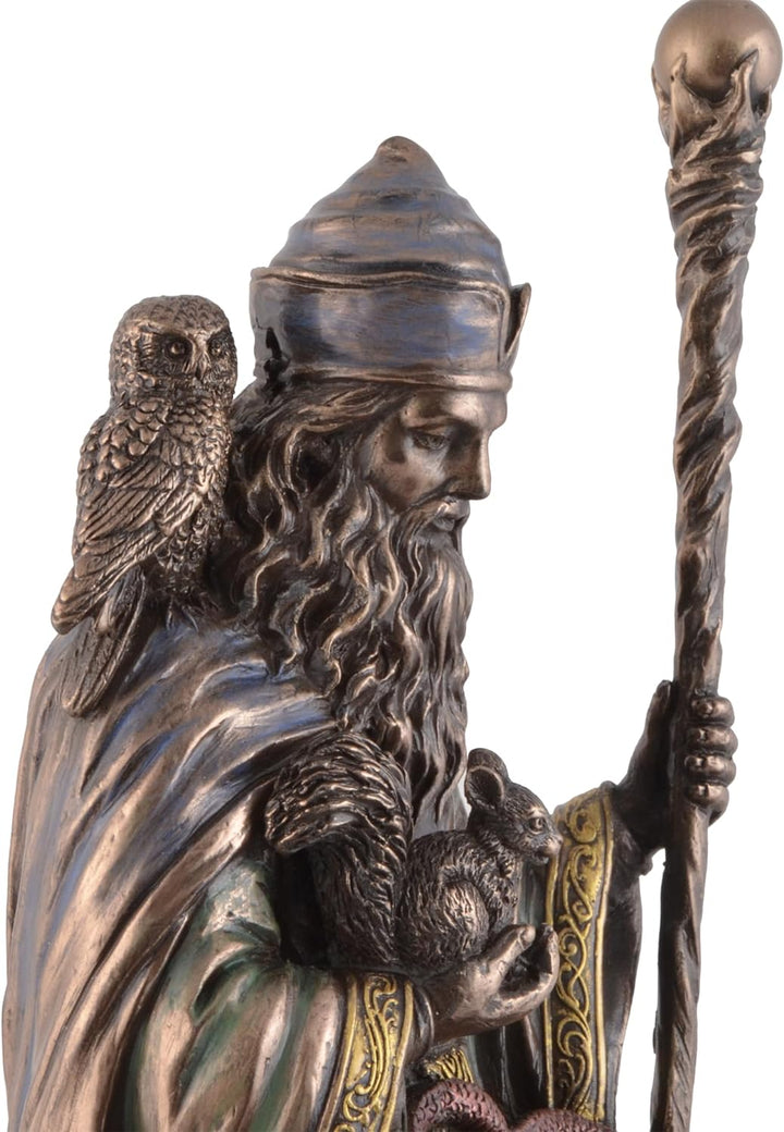 Veles, slavischer Gott der Erde, aus Kunststein angefertigt, von Hand bronziert und coloriert, Veron