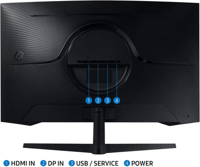 Samsung Odyssey G55C Curved Gaming Monitor, 32 Zoll, Bildschirm mit VA-Panel, 2.560 x 1.440 Pixel, 1