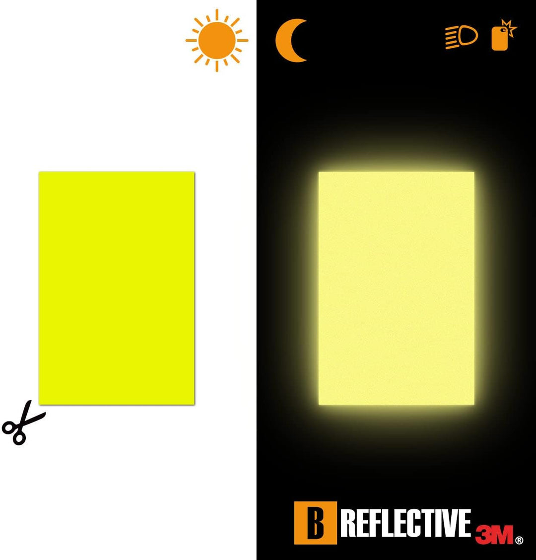 B REFLECTIVE 3M® Colors™, Ausgeschnittene reflektierende Aufkleber, Multi Support: Fahrrad, Roller,