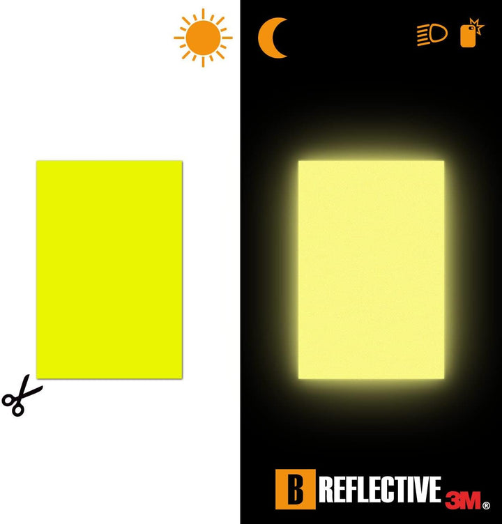 B REFLECTIVE 3M® Colors™, Ausgeschnittene reflektierende Aufkleber, Multi Support: Fahrrad, Roller,